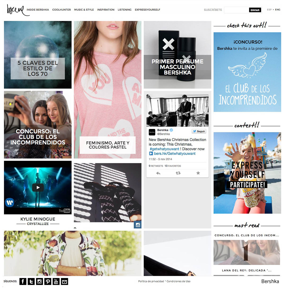 Diseño website, frontend y backend en proyecto online de magazine de moda en Madrid.
