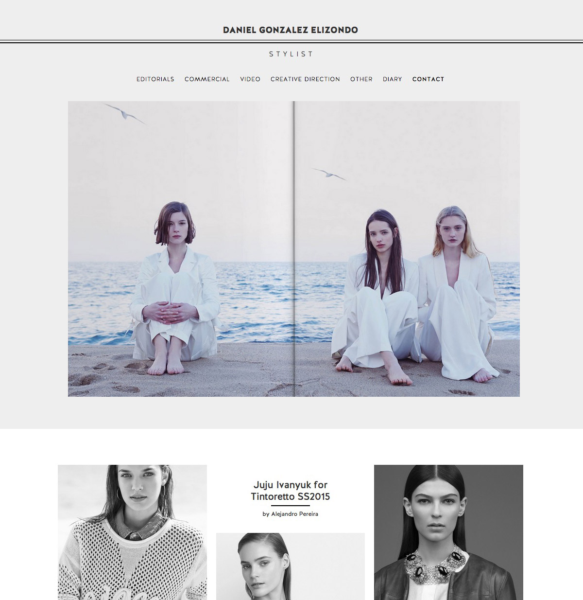 Diseño de porfolio online de moda en Madrid.