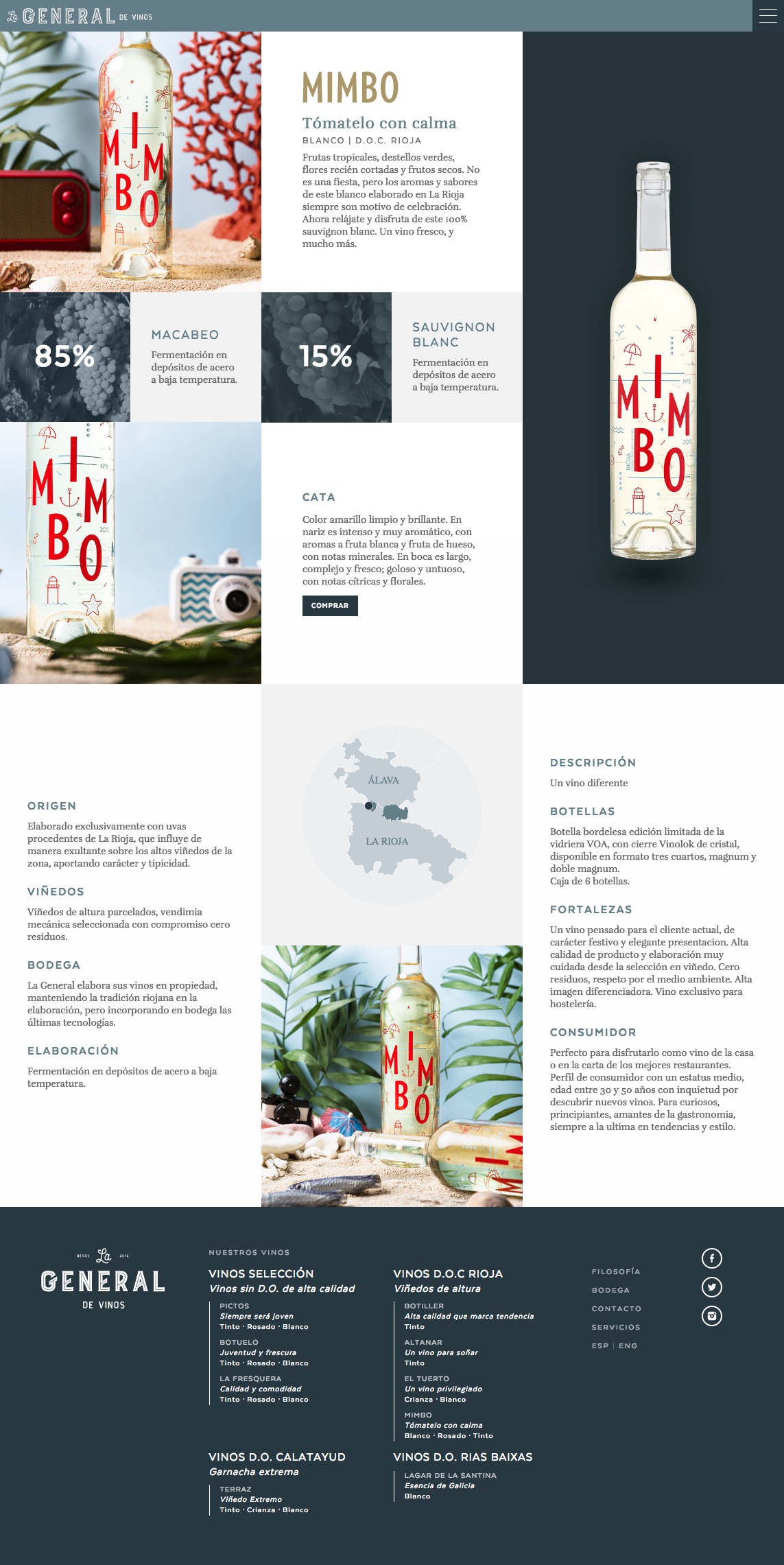 Diseño website y frontend para proyecto online de vinos en Zaragoza y Barcelona