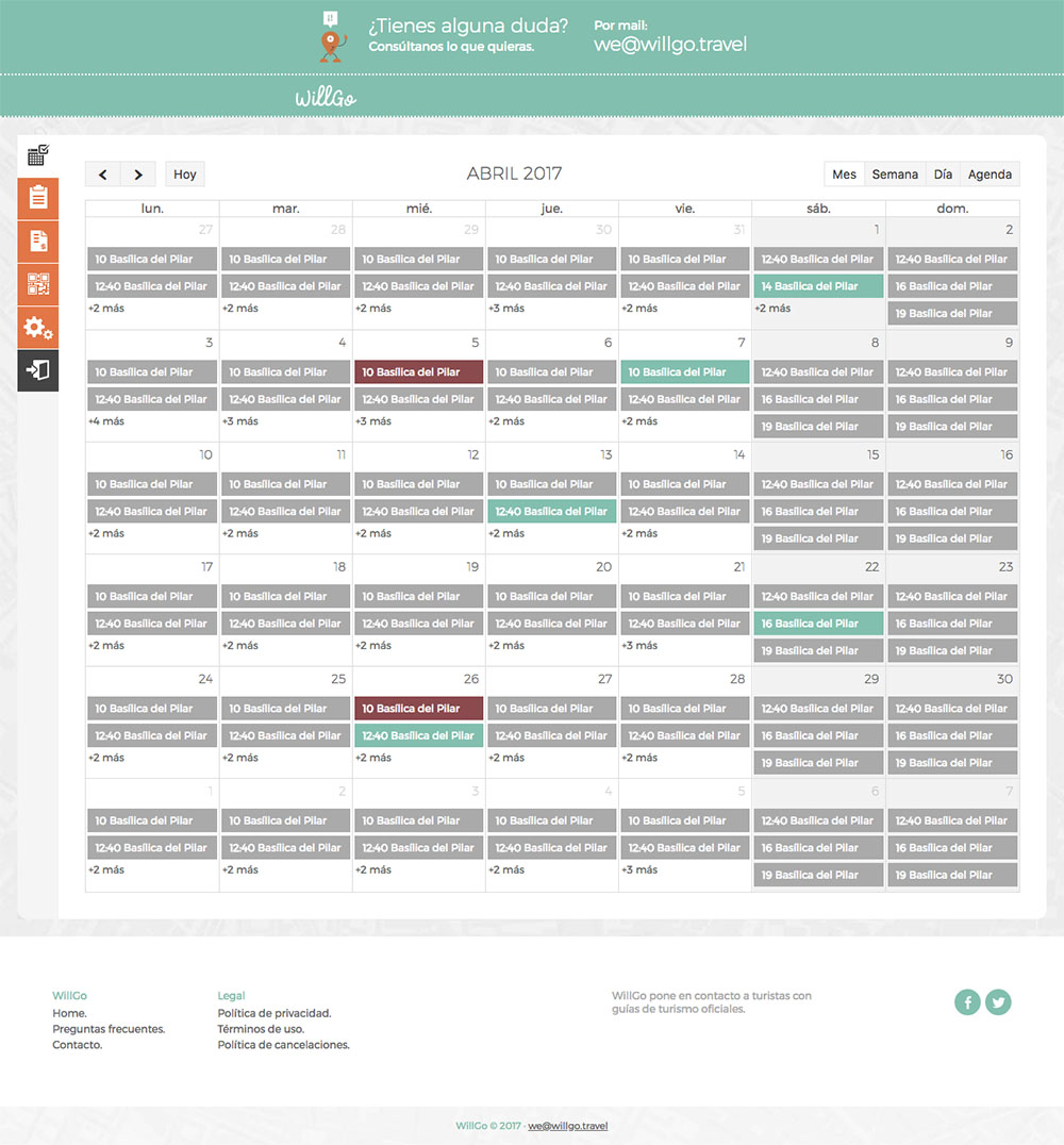 Diseño website, frontend y backend en proyecto online de turismo en Zaragoza.